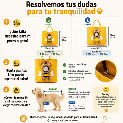snout & about® - Bolsa bandolera para mascotas