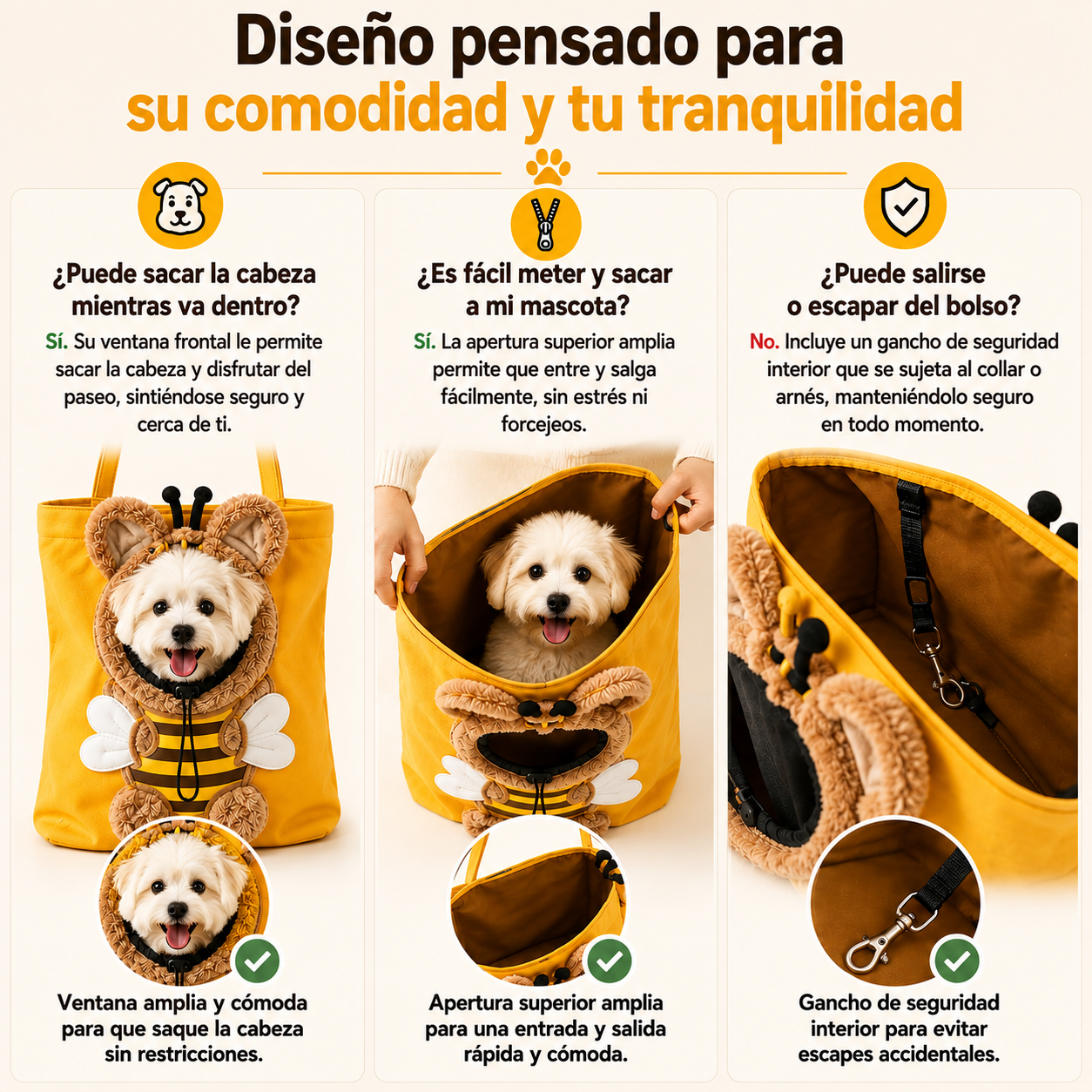 snout & about® - Bolsa bandolera para mascotas