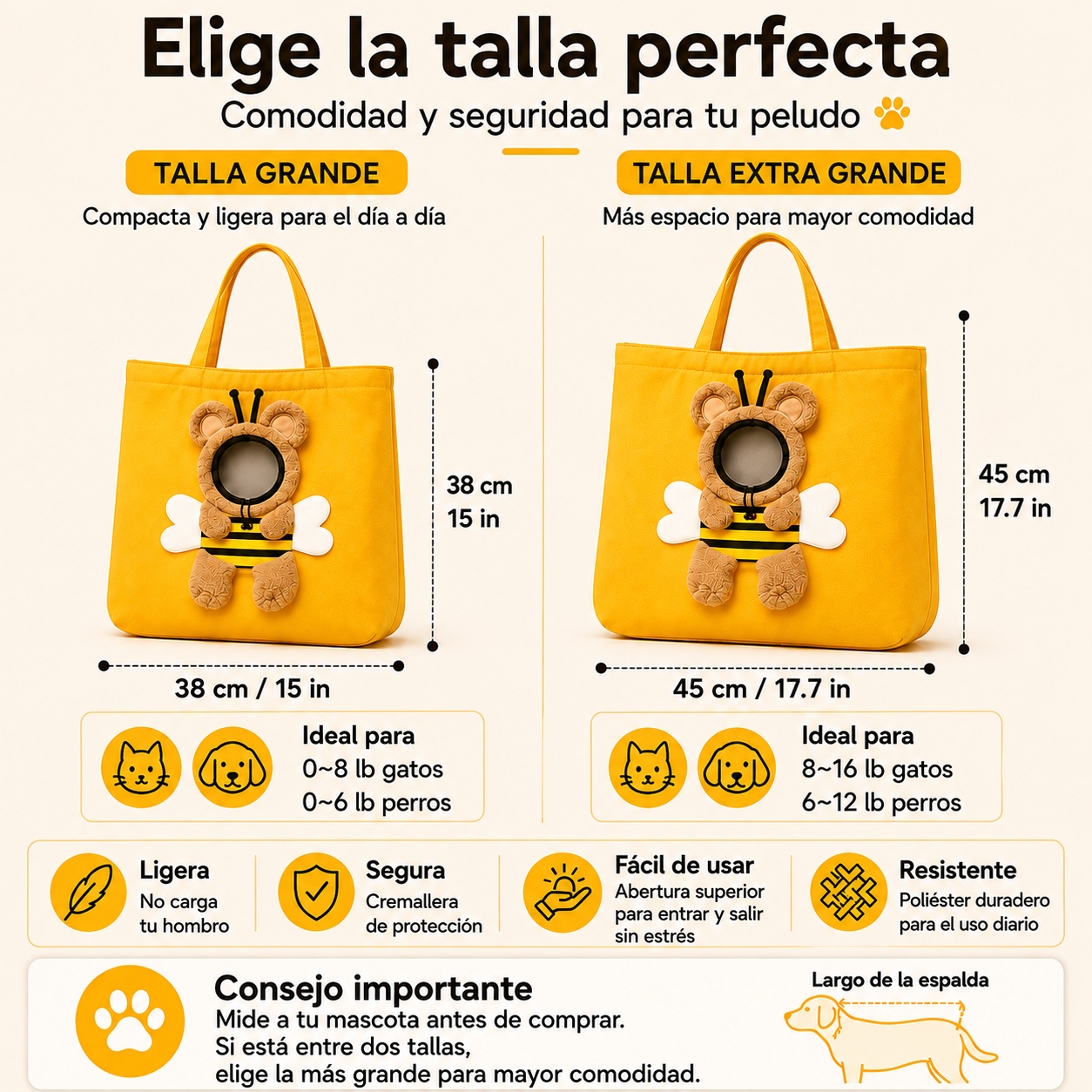 snout & about® - Bolsa bandolera para mascotas